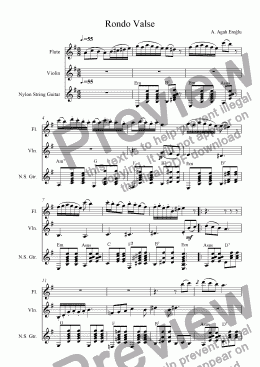page one of Rondo Valse for Flute, Violin and Guitar