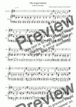 page one of The Angel Gabriel for French Horn and Piano