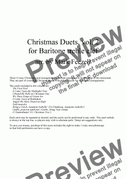 page one of Christmas Carols (Baritone Duets), Vol. 2