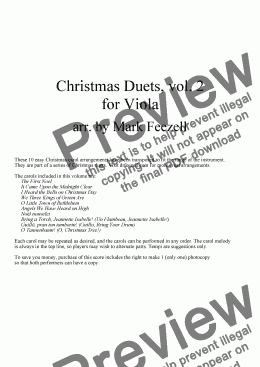 page one of Christmas Carols (Viola Duets), Vol. 2