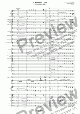 page one of O Perfect Love (Orchestra/Concert Band)