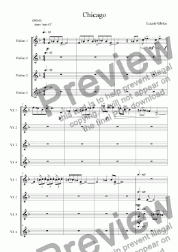 page one of chicago 4 violons