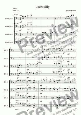 page one of jazzouilly 4 trombones