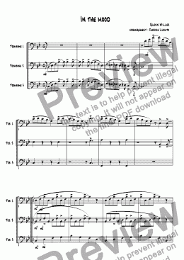 page one of in the mood trio trombones