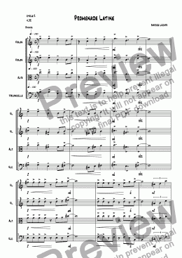 page one of Promenade latine quatuor cordes.
