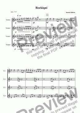 page one of rockiqui  4 violons