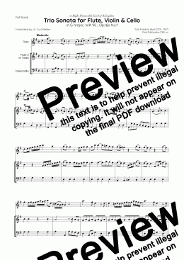 page one of Abel - 4 Trio Sonatas for flute, violin & cello