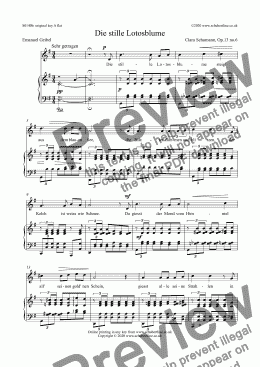 page one of Die stille Lotosblume, Op.13 no.6