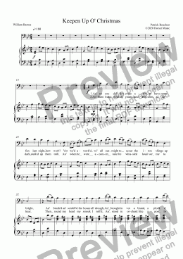 page one of Keepen Up O' Christmas for Female voice with piano