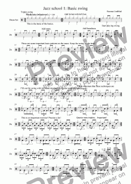 page one of Jazz school 1: Basic swing