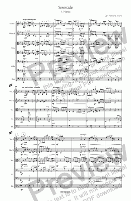 page one of Reinecke Serenade, Op 242  for Strings