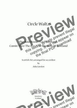 page one of Circle Waltz (The Auld Hoose / Loch Lomond / Comin' Thro' The Rye / The Bluebells Of Scotland)
