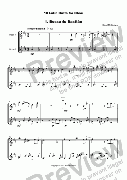 page one of 10 Latin Duets for Oboe