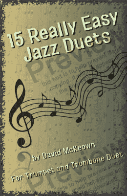 page one of 15 Really Easy Jazz Duets for Trumpet and Trombone