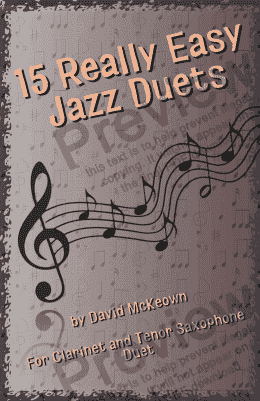 page one of 15 Really Easy Jazz Duets for Clarinet and Tenor Saxophone