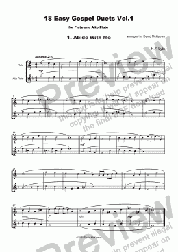 page one of 18 Easy Gospel Duets Vol.1 for Flute and Alto Flute