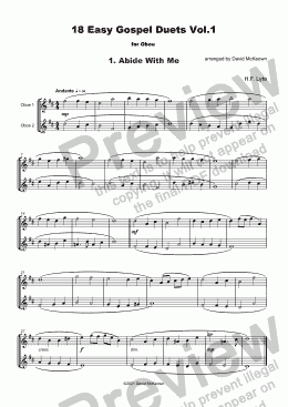 page one of 18 Easy Gospel Duets Vol.1 for Oboe