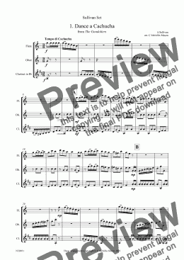 page one of Sullivan Set (Flute, Oboe & Clarinet Trio)