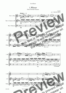 page one of Good Reeds - 8 pieces arranged for trio of oboe, clarinet and bassoon