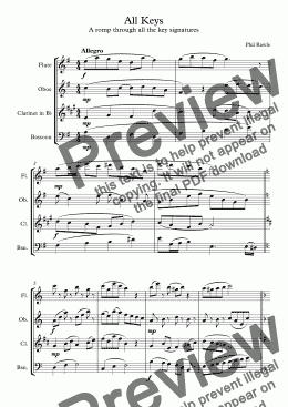 page one of All Keys - Wind Quartet