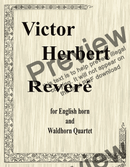 page one of Reveré for English horn with horn quartet by Victor Herbert