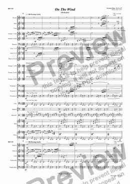 page one of On The Wind - Orchestra