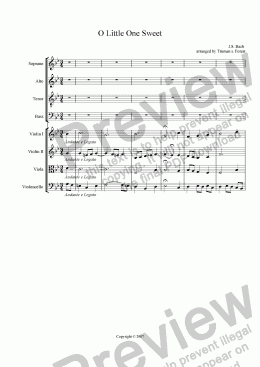page one of O Little One Sweet with String Accompaniment