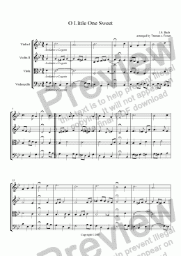 page one of O Little One Sweet for Strings