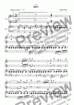 page one of Irpy - piano four hands