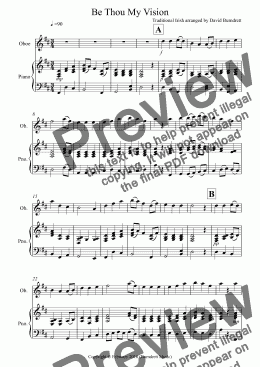 page one of Be Thou My Vision for Oboe and Piano