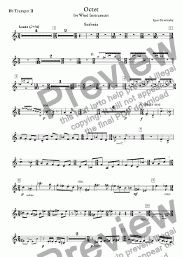 page one of II Bb Trumpet of Octet 