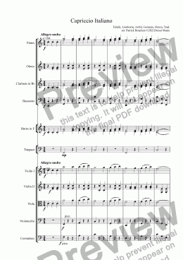 page one of Capriccio Napoletano for Orchestra