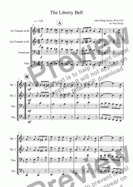 page one of The Liberty Bell [Brass 4tet]