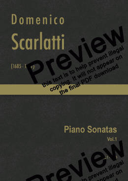 page one of Scarlatti - Complete Piano Sonatas Vol.1