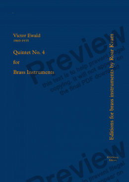 page one of Ewald: Quintet no. 4 for brass instruments 