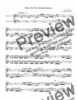 page one of Duet for Two Euphoniums