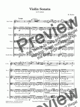 page one of Eccles Violin Sonata in G minor 