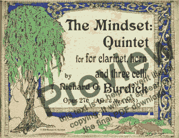 page one of The Mindset: Quintet for clarinet, horn and three celli, Op. 276