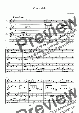 page one of Much Ado - Wind Quartet