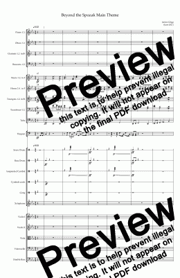 page one of Beyond the Spozak Main Theme - Score and parts