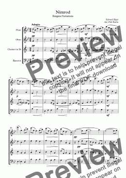 page one of Nimrod - Wind Quartet