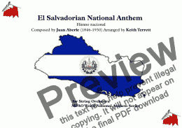 page one of El Salvadorian National Anthem (Himno nacional) for String Orchestra (MFAO World National Anthem Series)