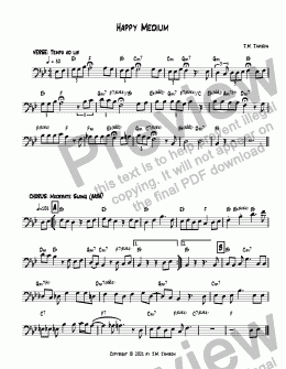 page one of Happy Medium (Bass clef instrument)