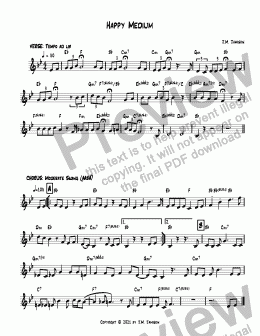 page one of Happy Medium (Bb instrument)