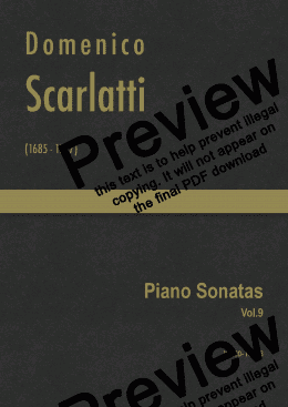 page one of Scarlatti - Complete Piano Sonatas  Vol.9