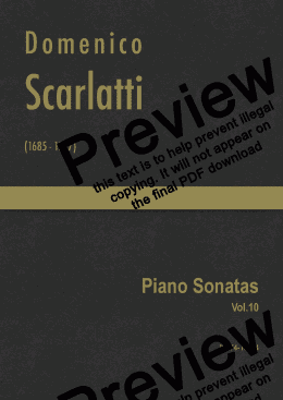 page one of Scarlatti - Complete Piano Sonatas  Vol.10