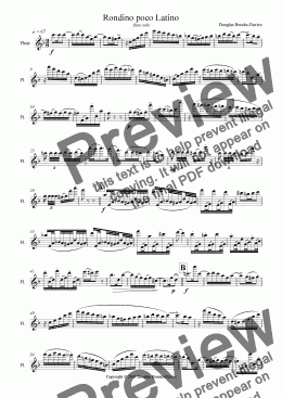 page one of Brooks-Davies: Rondino poco Latino for solo flute