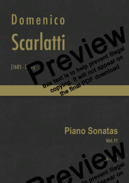 page one of Scarlatti - Complete Piano Sonatas  Vol.11
