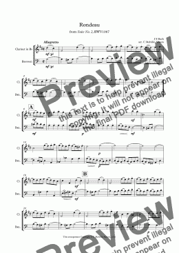 page one of Rondeau (Clarinet & Bassoon Duet)