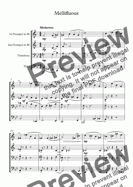 page one of Mellifluous - Brass Quartet